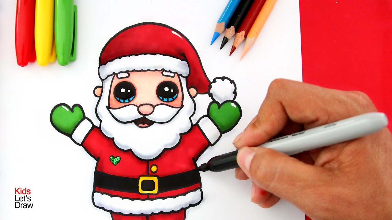 Cómo dibujar y pintar a PAPÁ NOEL (SANTA CLAUS)