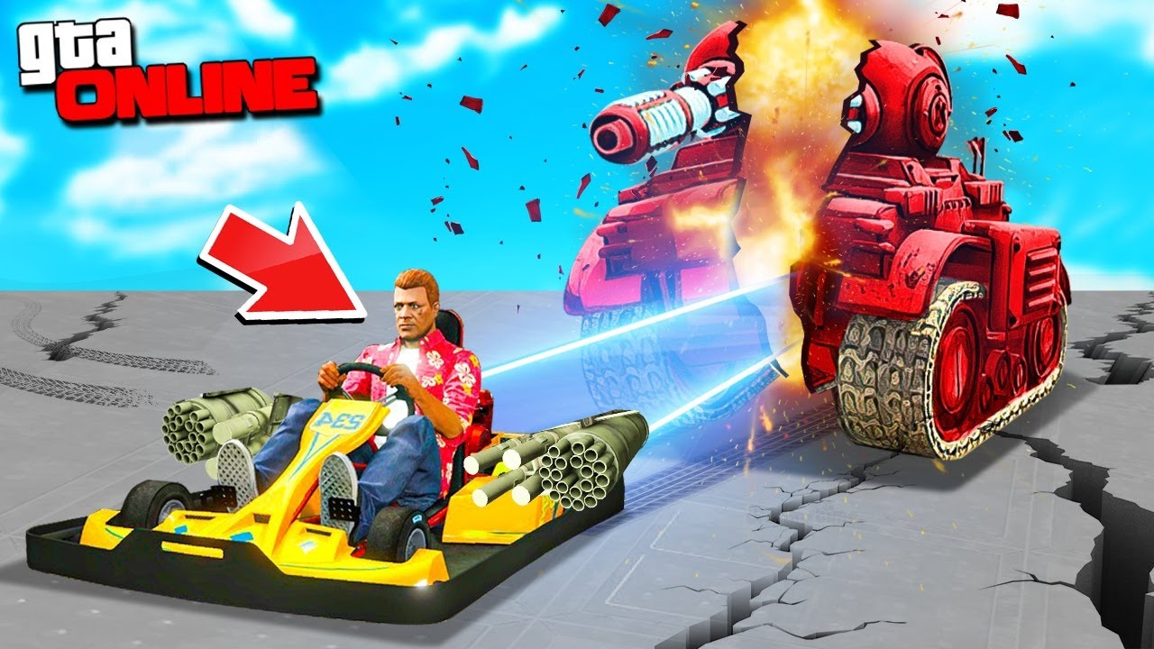 НОВЫЙ РЕЖИМ - KART CRASH В ГТА 5! МИНИ ТАНК VS СУПЕР КАРТ С РАКЕТАМИ В GTA 5 ONLINE