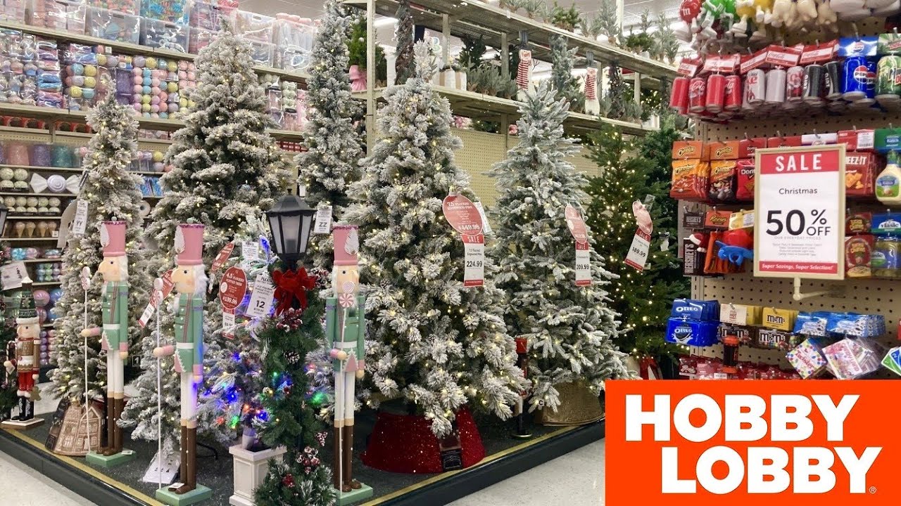 HOBBY LOBBY CHRISTMAS DECORATIONS CHRISTMAS TREES ORNAMENTS SHOP WITH ME SHOPPING STORE WALK THROUGH