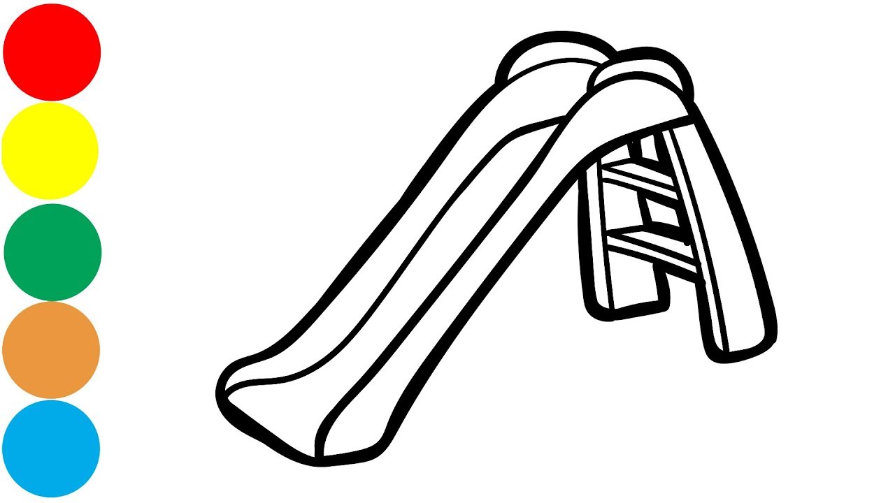 Coloring Children Slide - Drawing and Coloring Pages for Kids