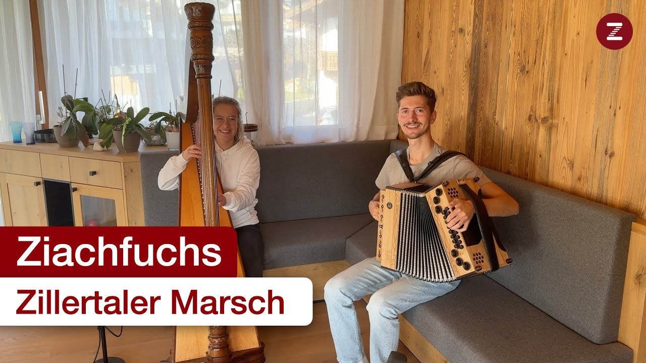 Zillertaler Marsch - Steirische Harmonika & Harfe 😊🎶