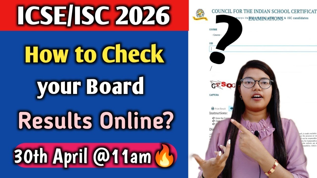 ICSE/ISC 2026: How to CHECK Board RESULTS Online? 🔥 | 30 April, 11am | Cisce 2026 Result