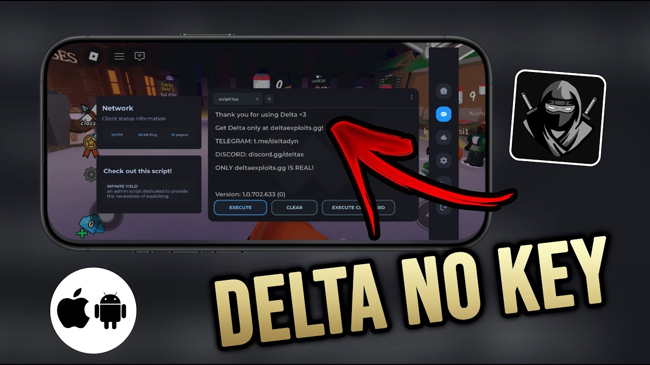 Инструкция по использованию Delta Executor Mobile | Как получить ключ Delta Executor и выполнить ...