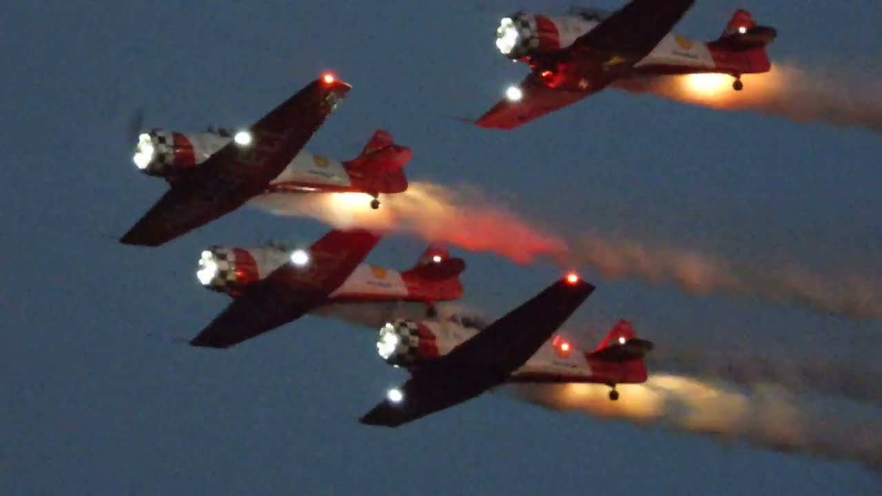 Aeroshell Night Display Volaria Airshow 2023 Saturday