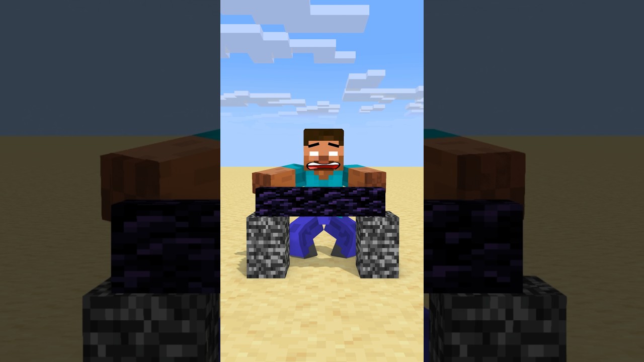 HELP Herobrine To Power Up And Break The Heaviest Bedrock #friendship #shorts #trending #anime