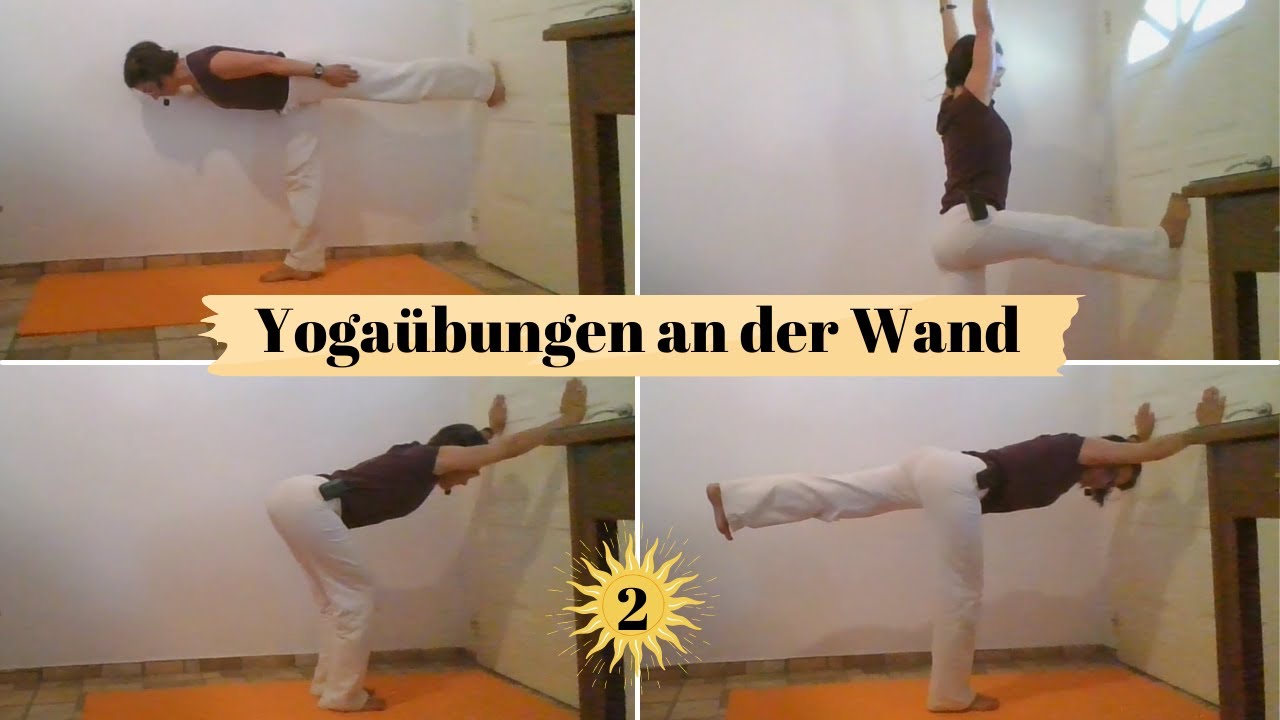 Yoga Übungen an der Wand mit Maren Schwichtenberg