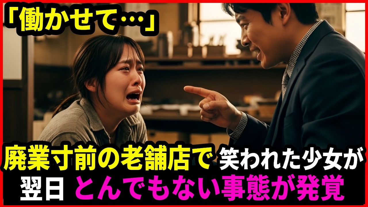 廃業寸前の店で笑われた貧しい少女「100円でいいので働かせて」 翌日、実はとんでもない事実が判明する【感動する話】【朗読】