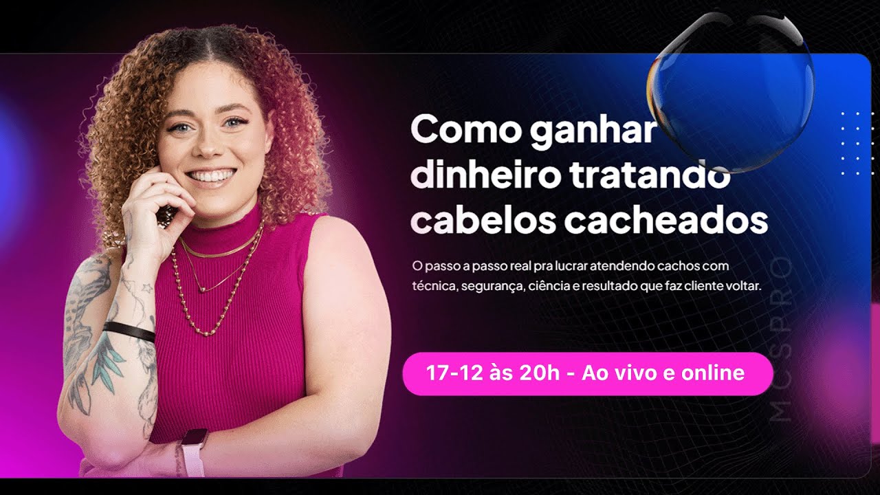 Como ganhar dinheiro tratando cabelos cacheados | Ao vivo às 20:00 | 17-12-2025