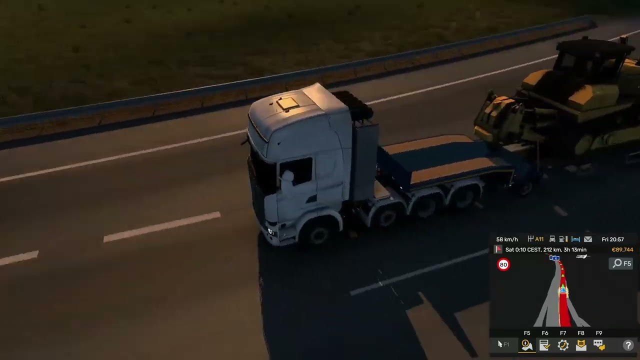 Euro Truck Simulator 2,BullDozer Transport By Scania Truck #eurotrucksimulator2