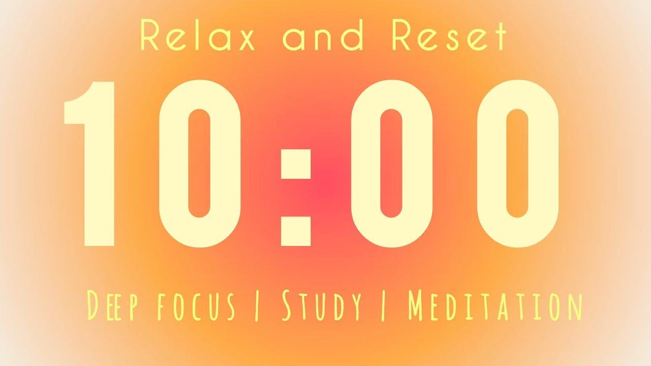 10 Minute Yellow Aura Timer ☀️ | Focus • Study • Positive Energy | Silent Countdown