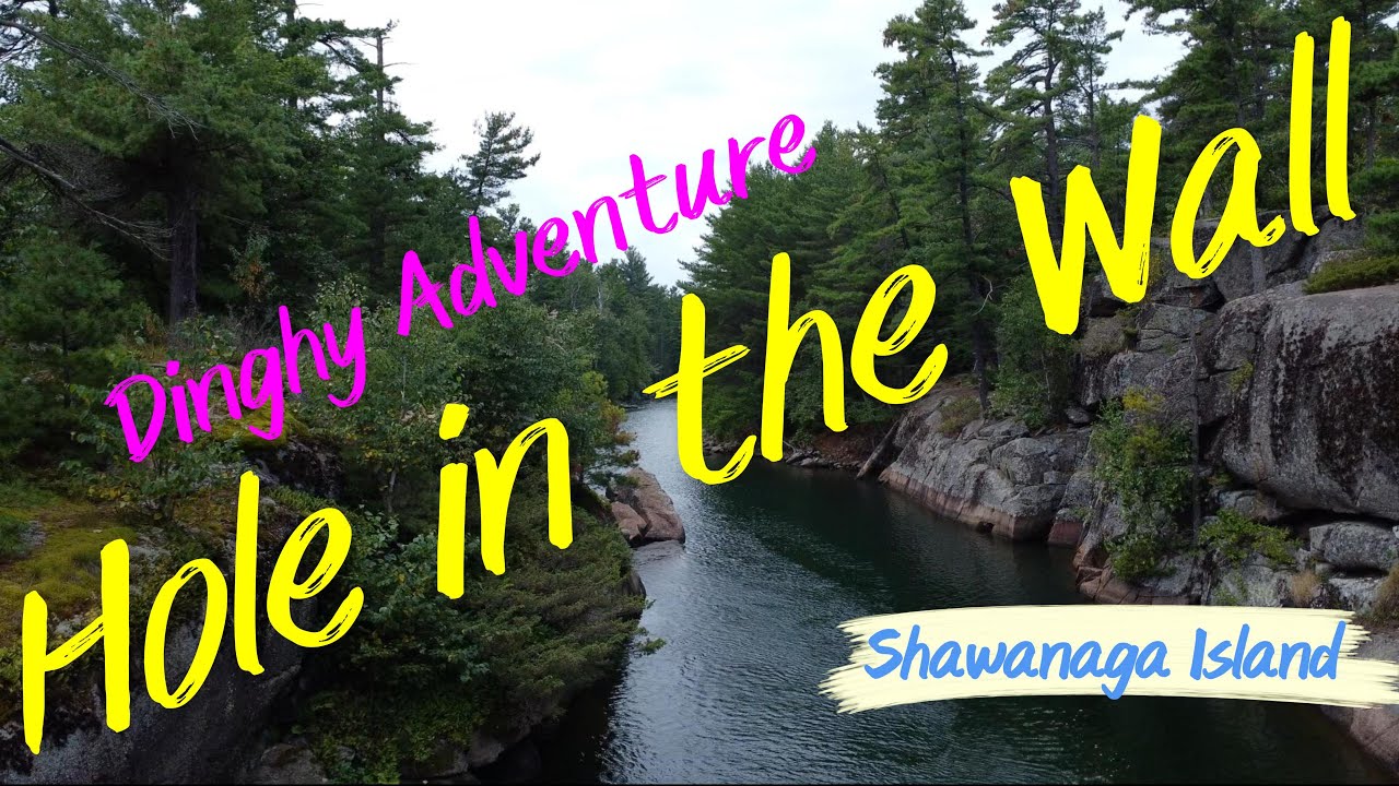 Hole in the wall by Dinghy Shawanaga Island Georgian Bay