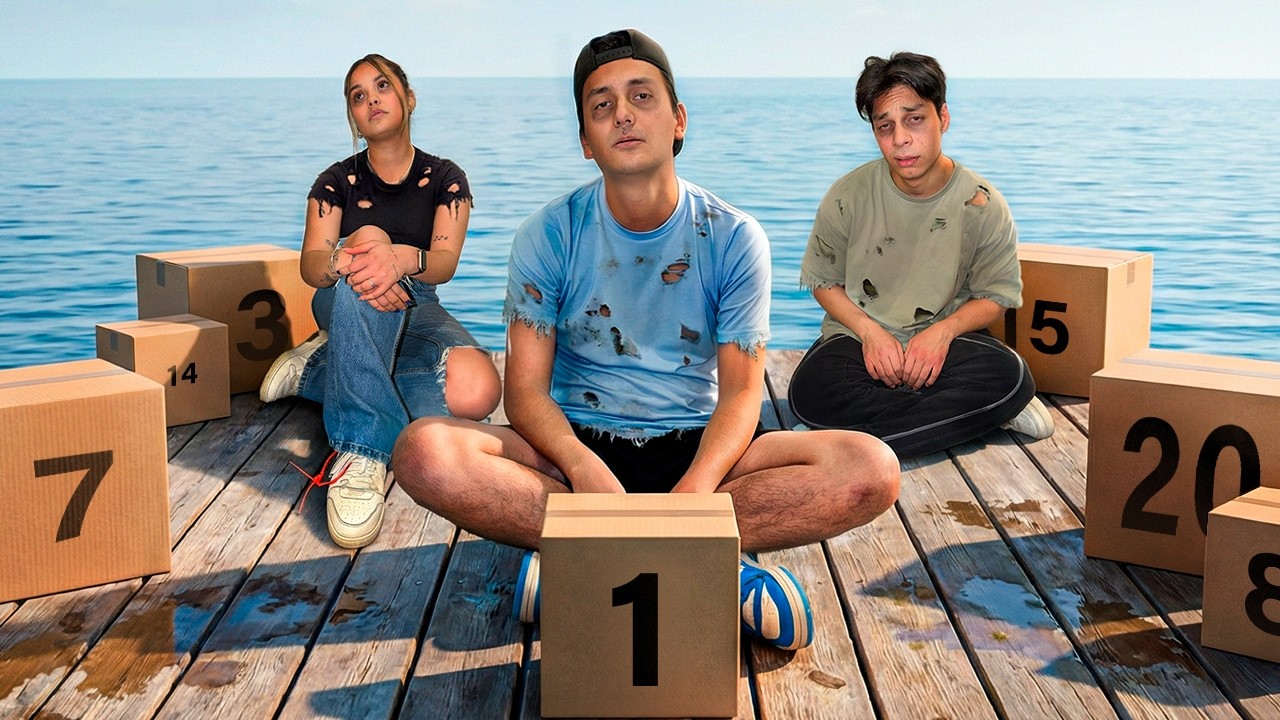 SOBREVIVIENDO 24 HORAS con 24 CAJAS MISTERIOSAS en una MINI ISLA..