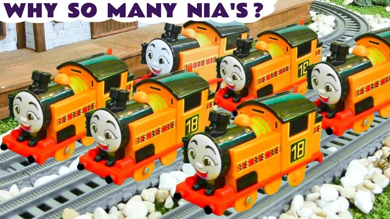 Nia tries to be very Helpful to the Thomas and Friends Trains