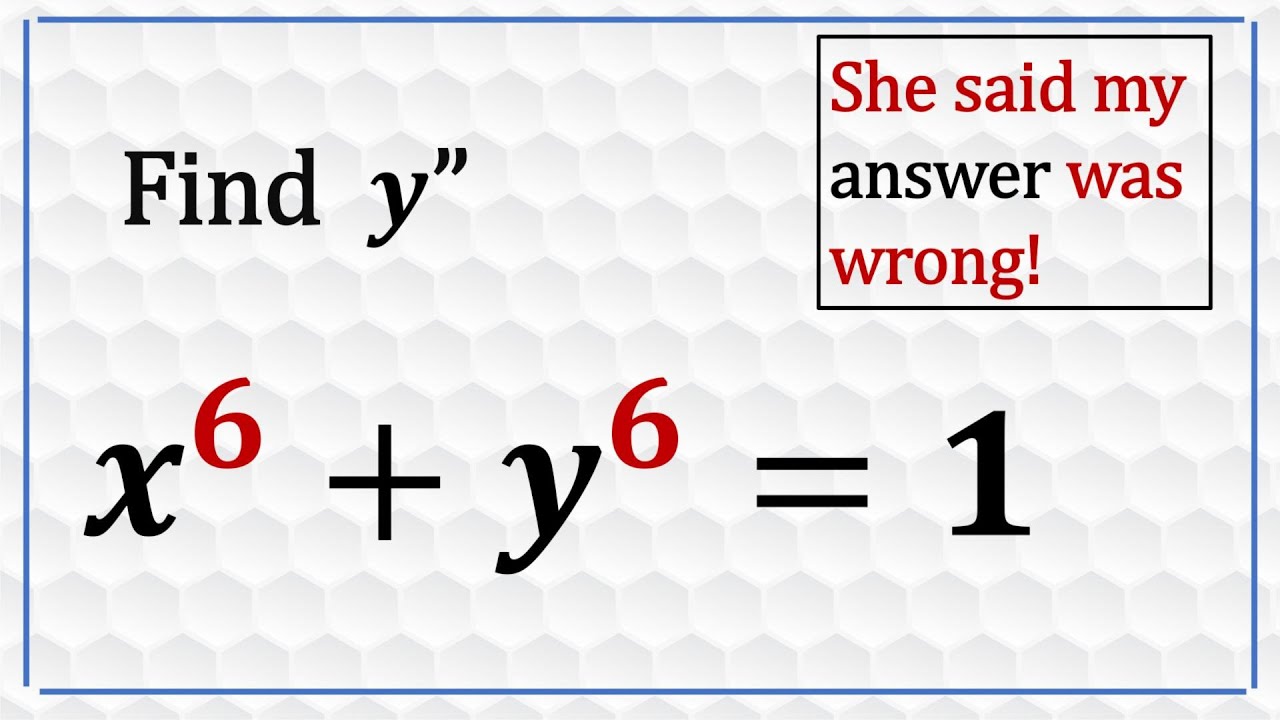Second Derivative by Implicit Differentiation