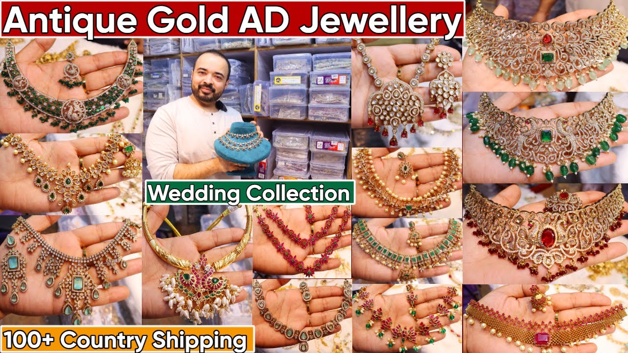 Trending Designer Antique Gold Bridal AD Jewellery Collection 2025 | Exclusive Celebrity Jewellery