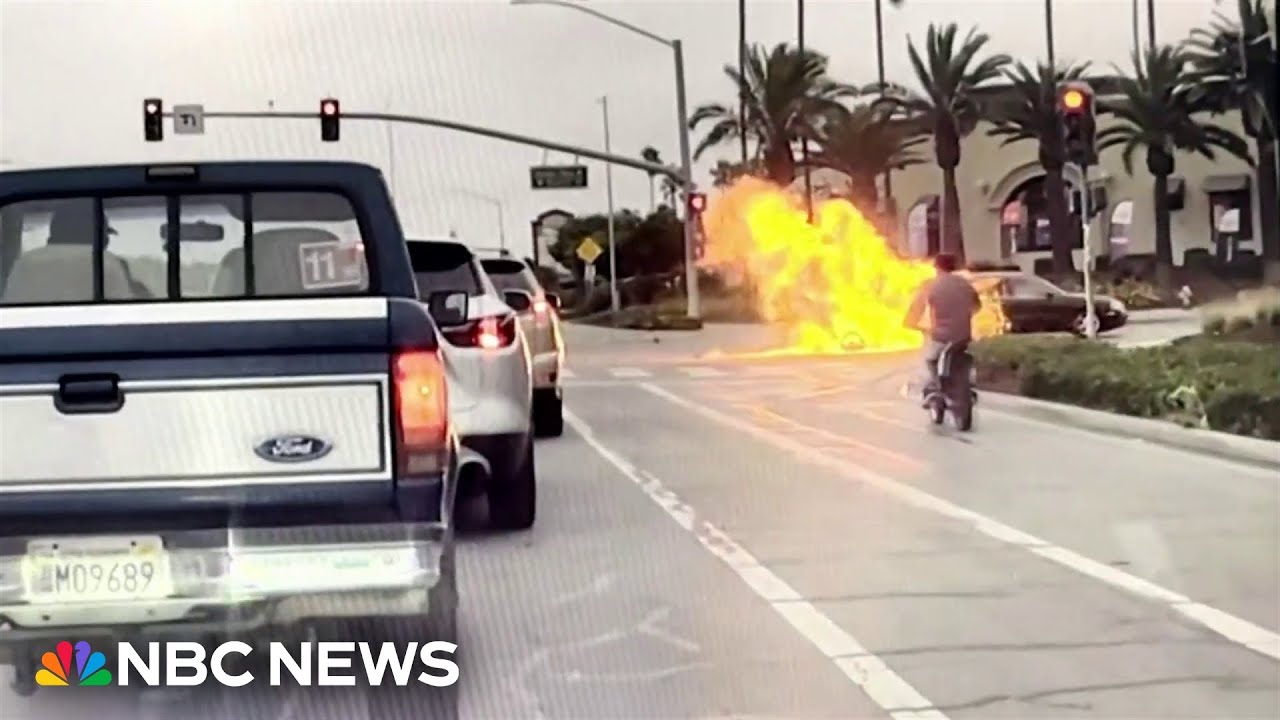 Dirt bike crash in California caught on camera