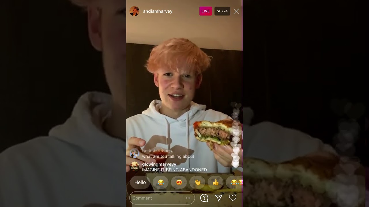 Harvey Mills and Evie Meg First Instagram Live 23/01/2021