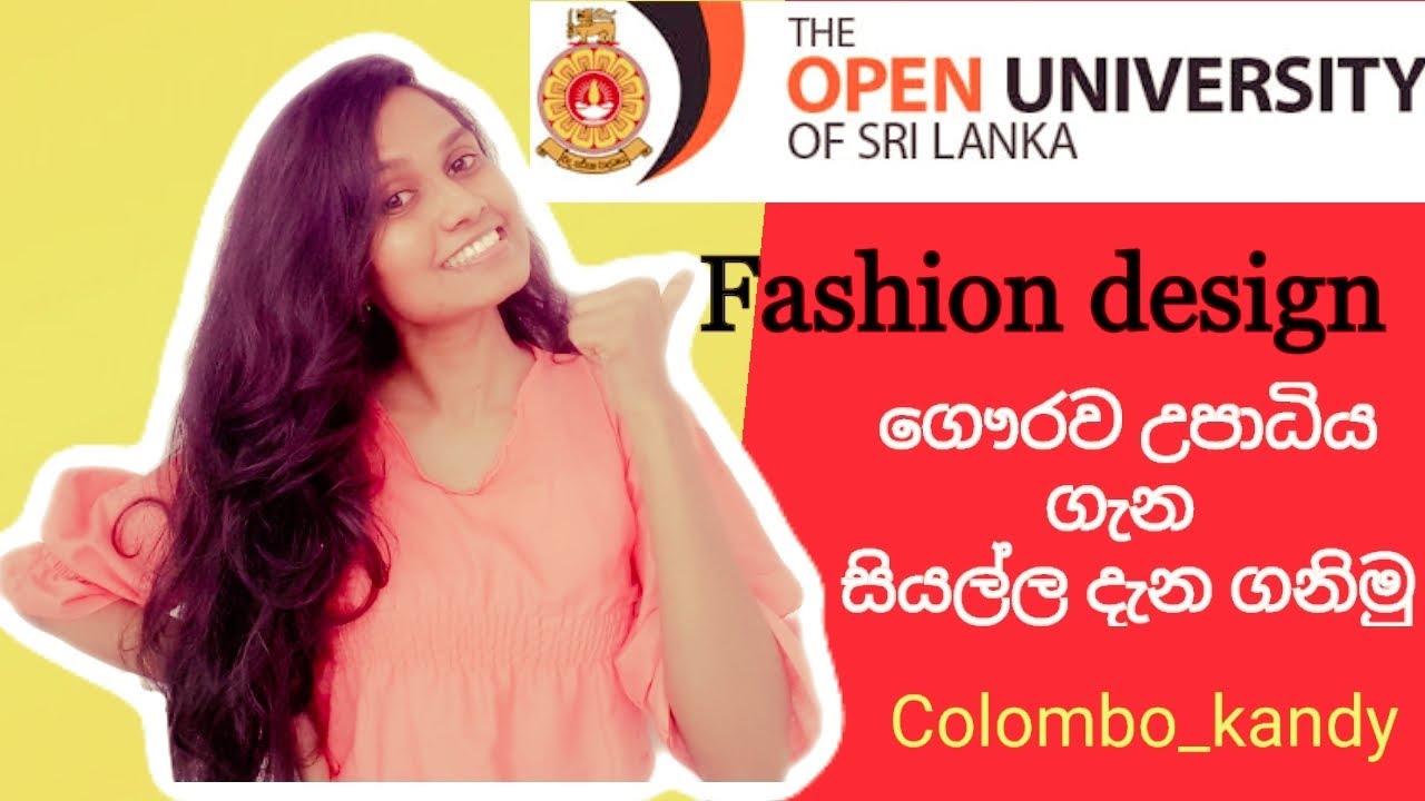 Fashion design degree open university sri lanka
