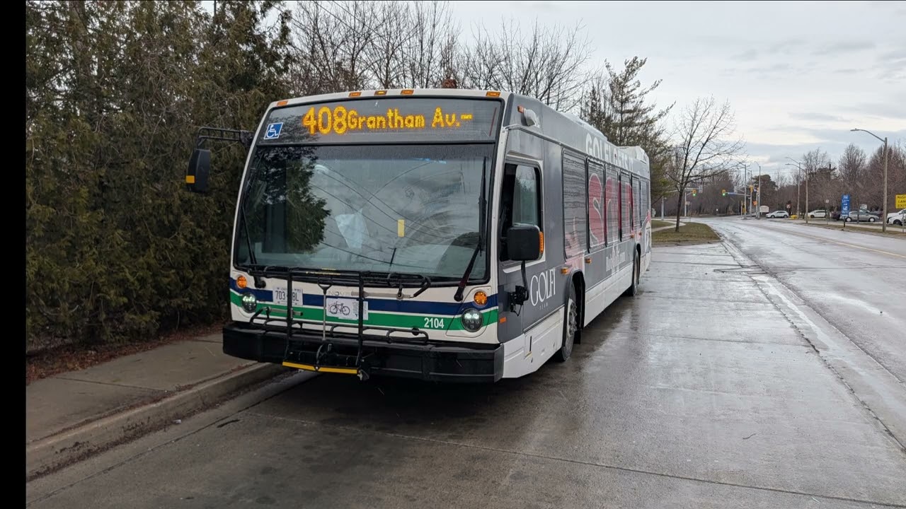(Audio Clip) of a 2021 NovaBus LFS #2104 heading towards Downtown. (Highway Run)
