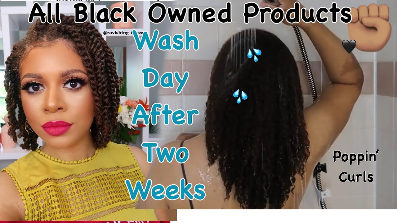 Wash Day After Two Week Protective Style |Get Juicy Poppin' Curls Using BLACK WOMEN OWNED PRODUCTS🖤