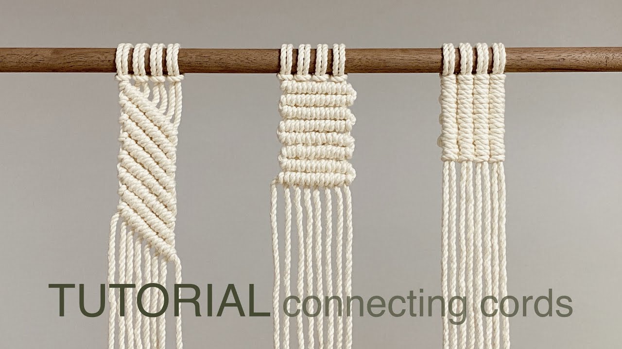 TUTORIAL | how to connect the cords of macrame | как связать шнуры макраме
