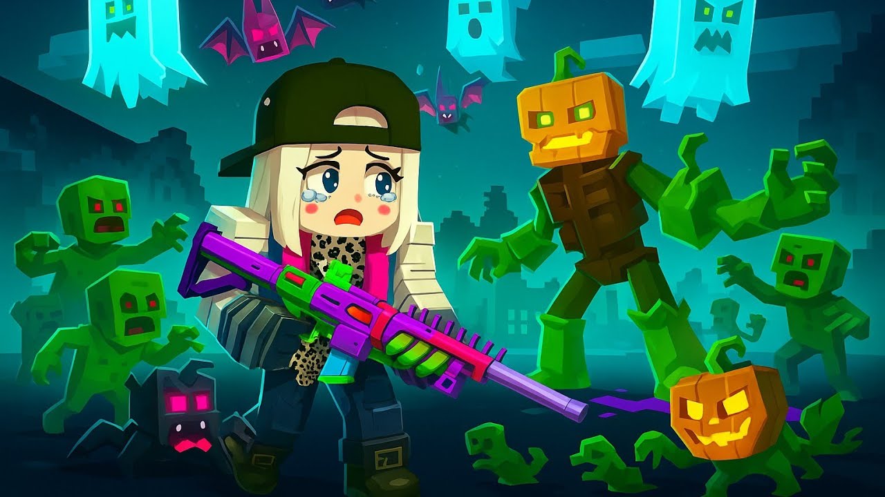 Fighting Halloween Monsters and Zombies! | School Party Craft Part
