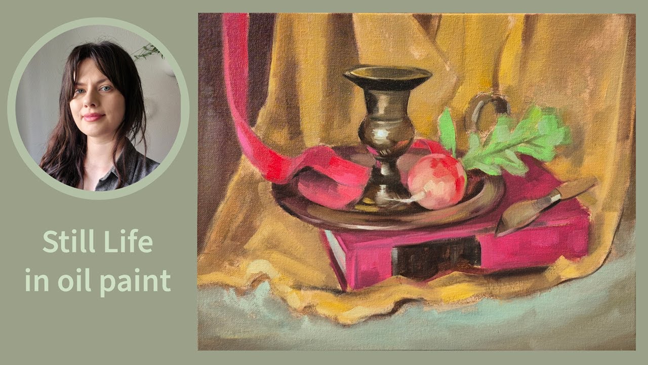 Still Life Oil Painting - Applying Color over a Stain Layer