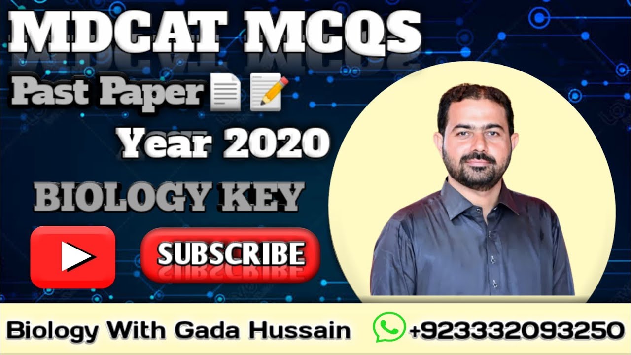 MDCAT past paper 2020 II SOLVED BIOLOGY