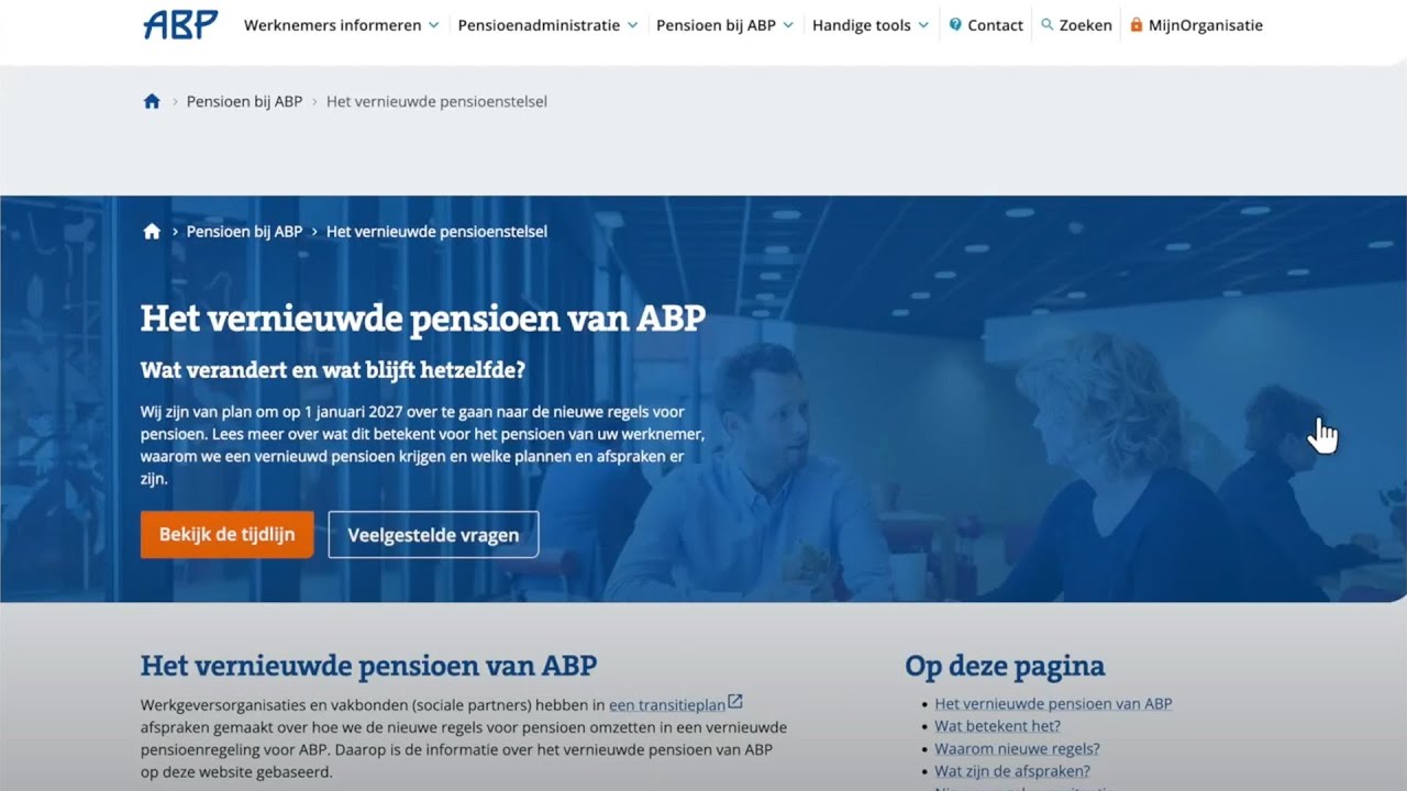 Informatie over het vernieuwde pensioenstelsel | ABP