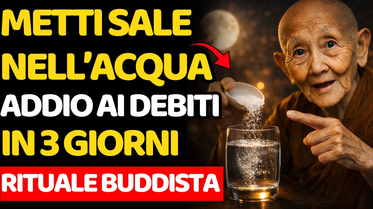 Fallo stasera: bicchiere d’acqua e sale (buddista) – soldi in 72 ore