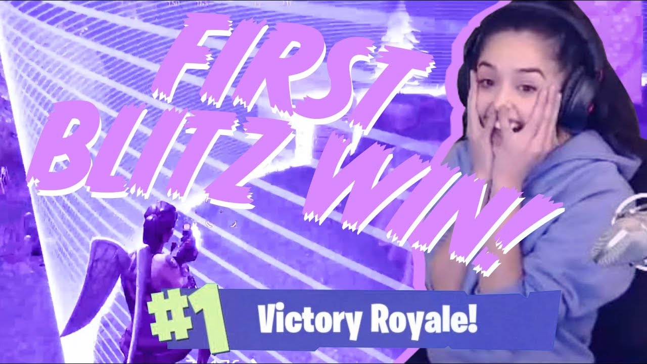 FIRST SOLO BLITZ WIN! Stressful/Funny Reaction - Valkyrae Fortnite