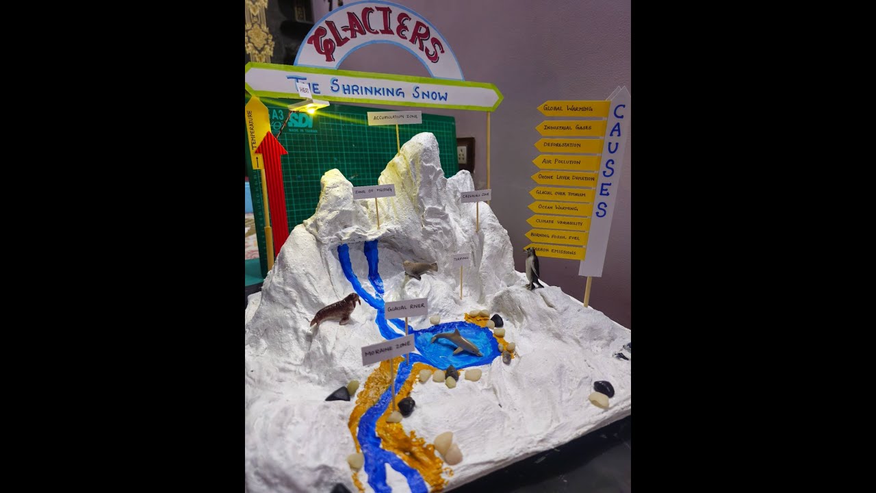 How to make a model  on glacier  | step by step DIY | easy & educational
