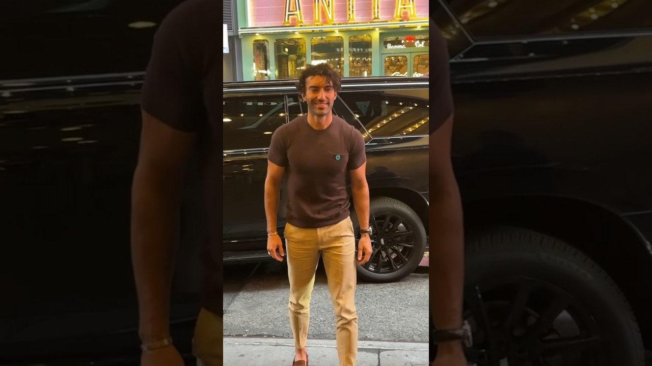Justin Baldoni shows off bulging muscles in tight shirt promoting ‘It Ends With Us!’ #justinbaldoni