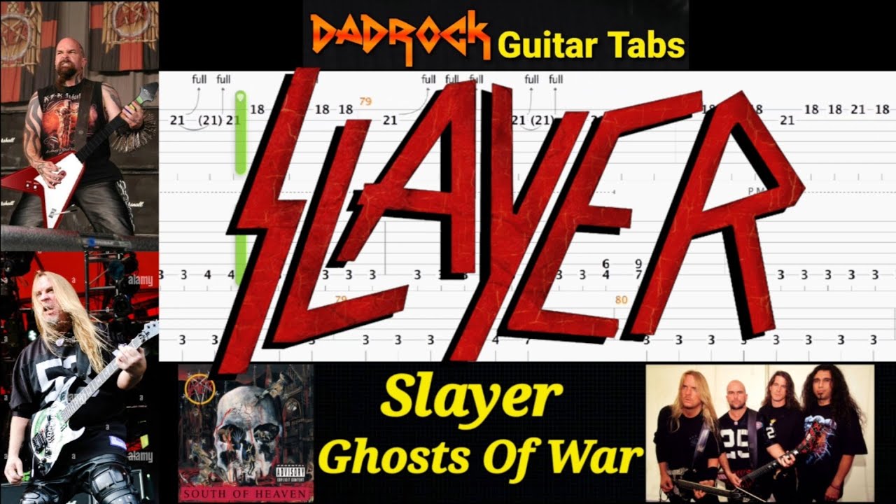 Ghosts Of War - Slayer - Guitar + Bass TABS Lesson