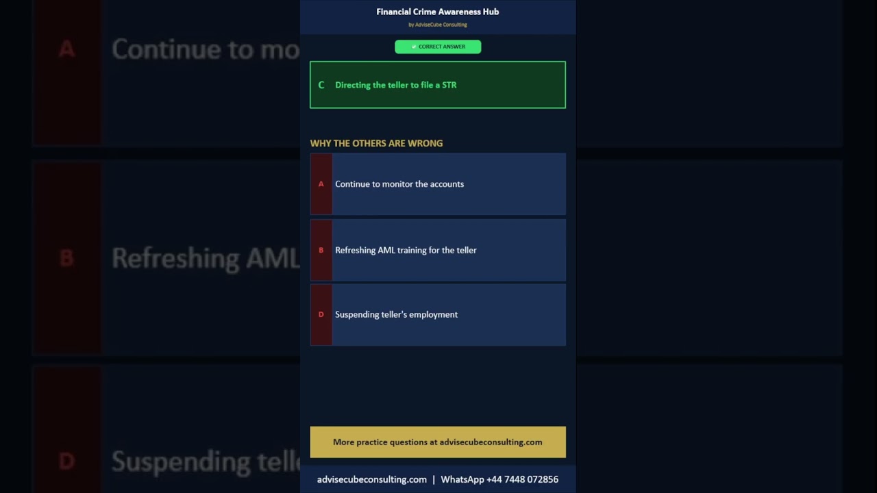 Can You Answer This CAMS Exam Question? 🎯 #CAMSExam #AML #compliance