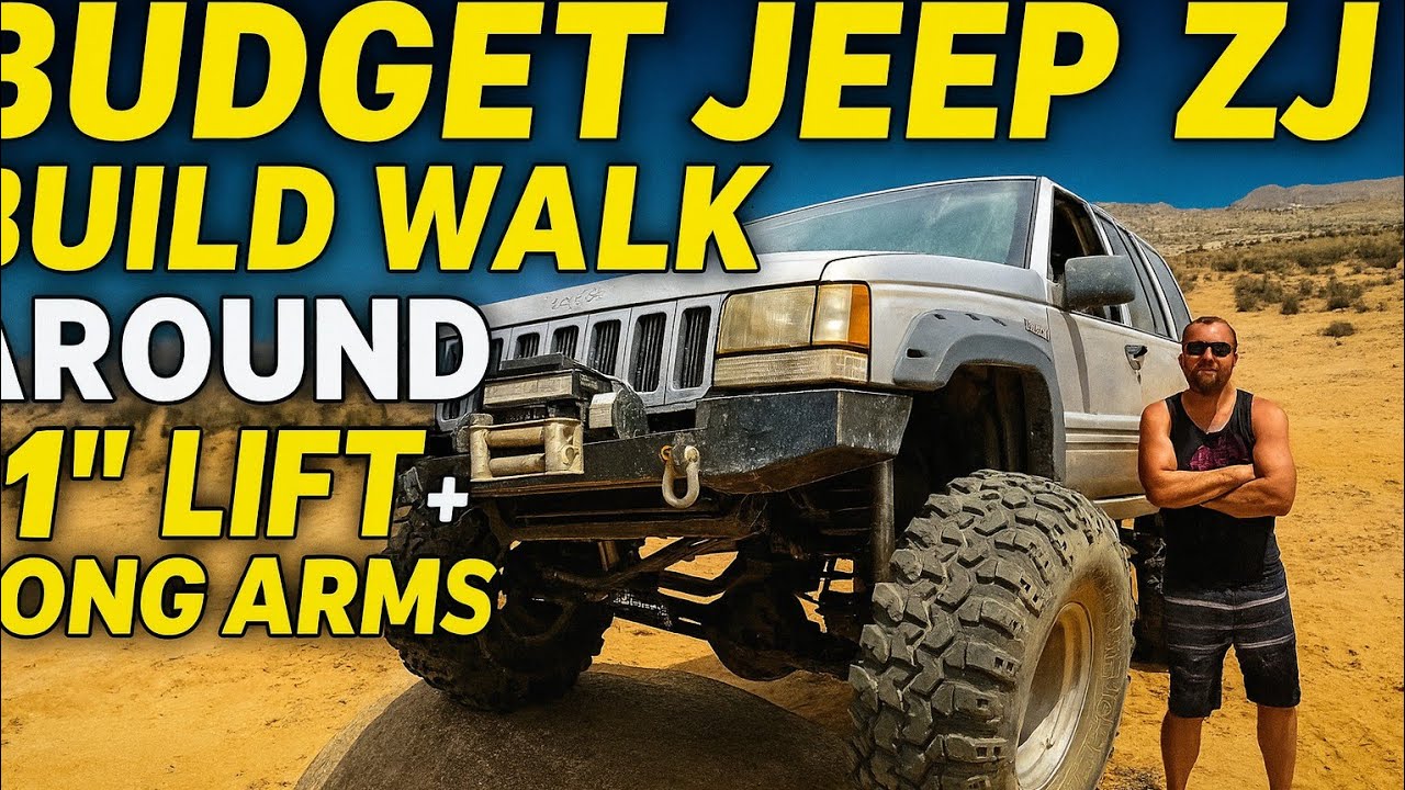 INSANE Budget Jeep Grand Cherokee ZJ – 11” Custom Lift + Homemade Long Arms Winch Bumper Walk Around