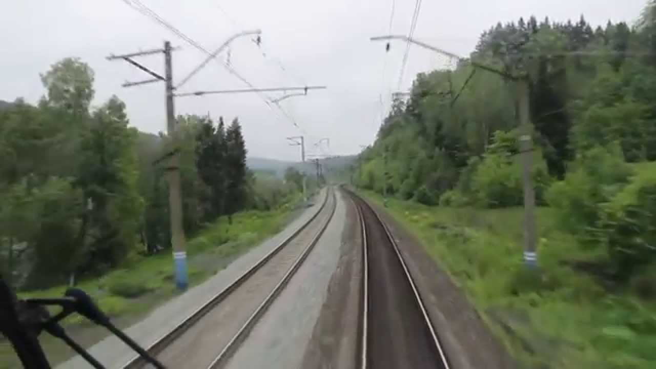 Кунгур и его окрестности из кабины поезда