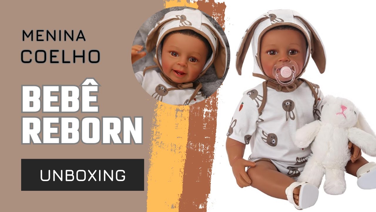 BEBE REBORN NEGRA - menina coelha Brastoy