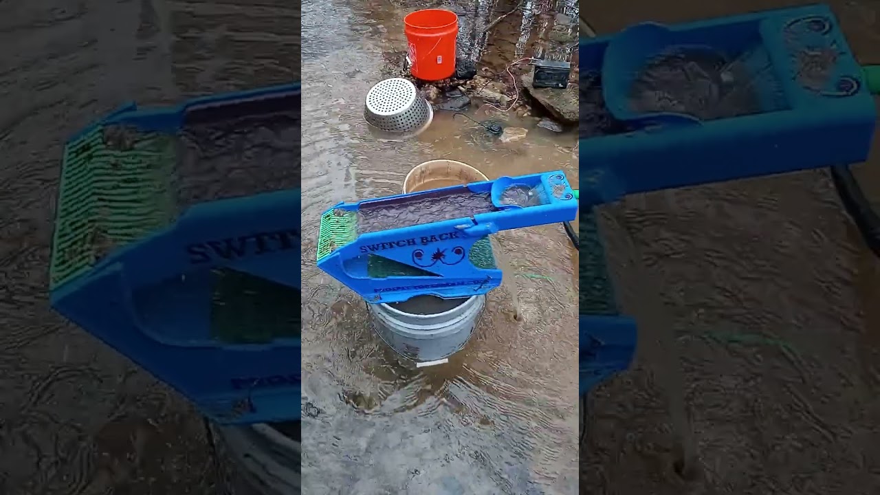 Testing out the new switchback power sluice prospectorsdream .com