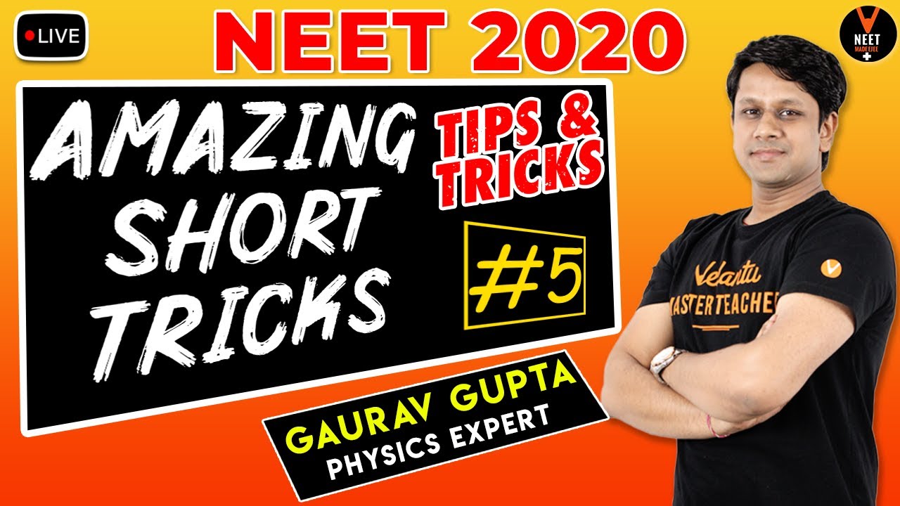 NEET Physics Amazing Short Tricks & Tips #5 | NEET Strategy | NEET 2020 Preparation | Gaurav Gupta
