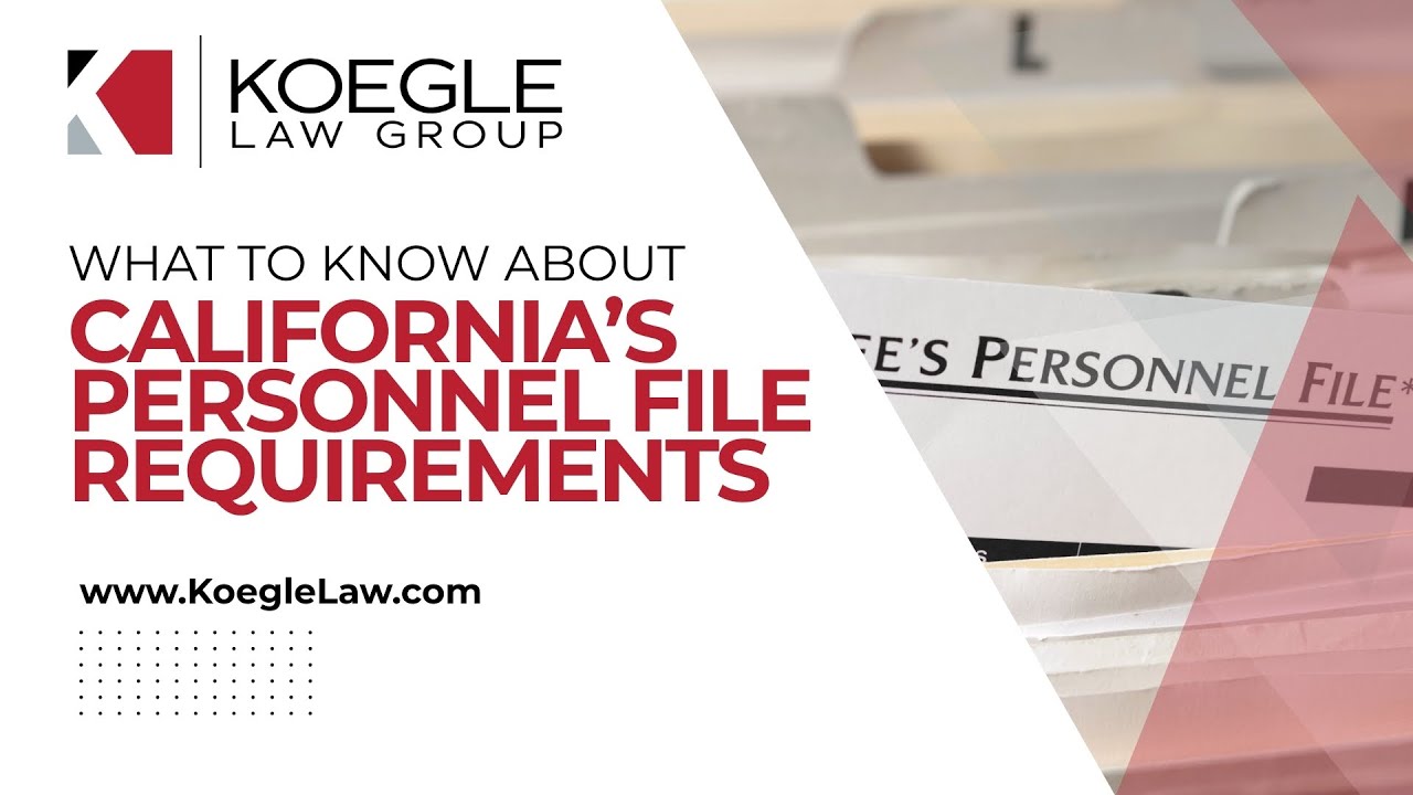 California Personnel File Requirements: Training Records, Compliance & Employer Obligations