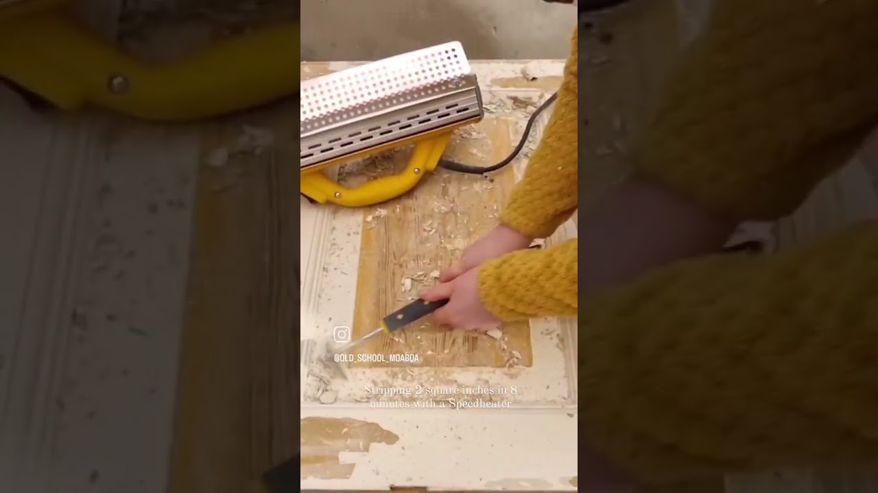 Stripping paint fast with Speedheater #paintremoval #restoration