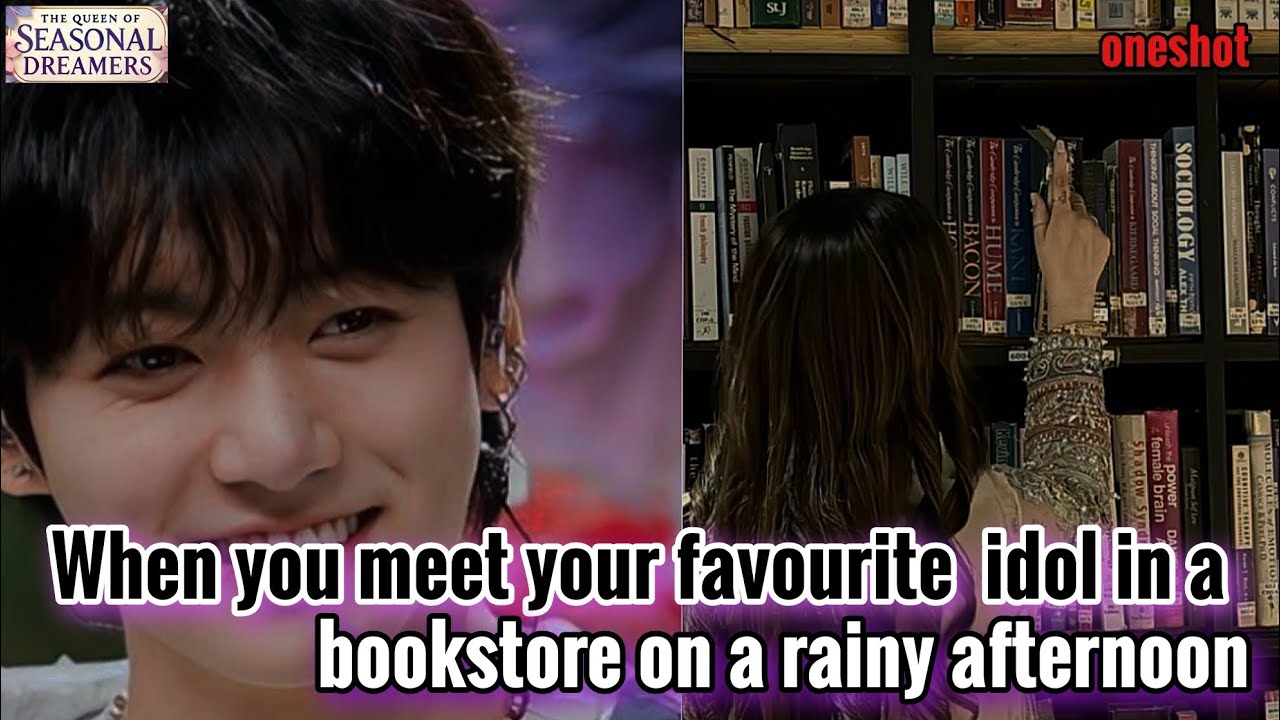 Jungkook ff || When you meet your favourite idol in a bookstore on a rainy afternoon || oneshot