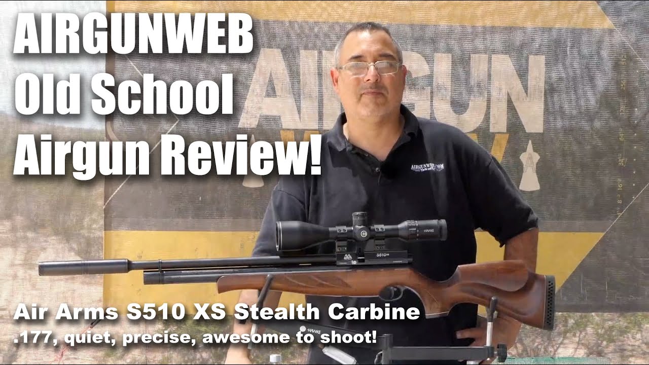 AIRGUNWEB REVIEW - Air Arms S510 XS Stealth Carbine .177 w/ Hawke Sidewinder - Old School Review