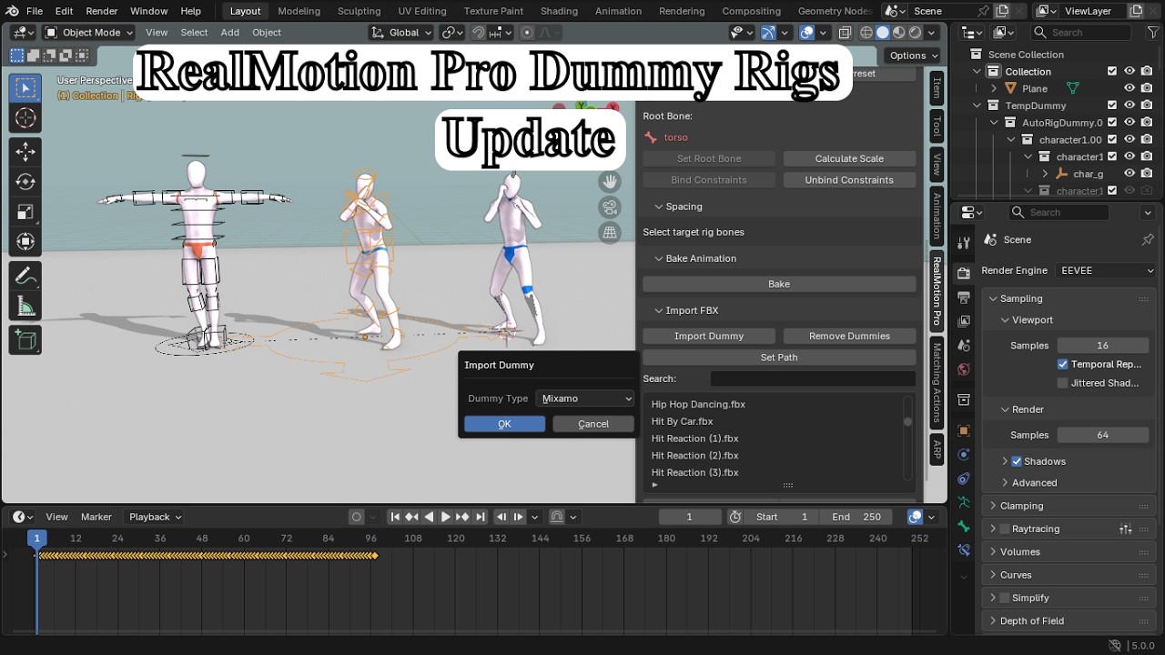 RealMotion Pro Dummy Rigs Update For Blender: Quick Tutorial