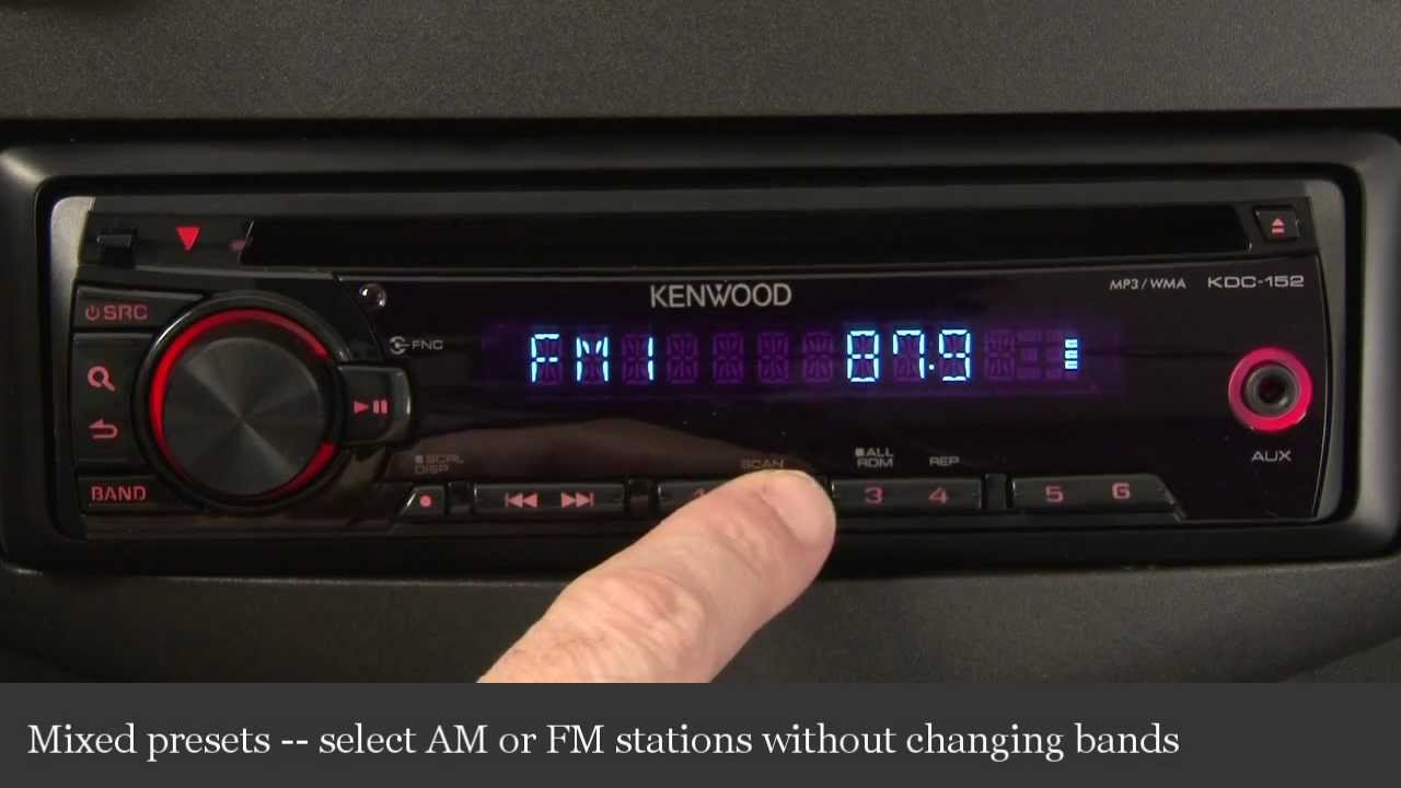 Kenwood KDC-152 CD Receiver Display and Controls Demo | Crutchfield Video