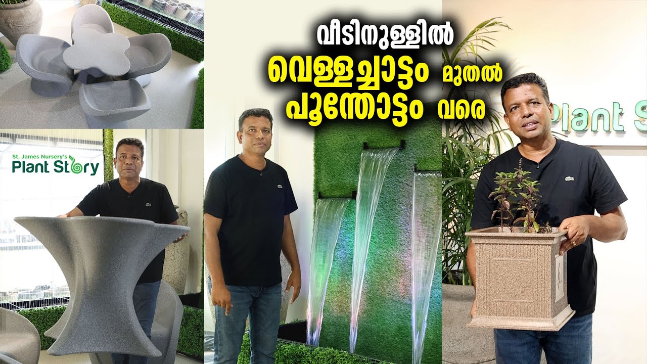 വീടിനുള്ളിൽ വെള്ളച്ചാട്ടം മുതൽ പൂന്തോട്ടം വരെ