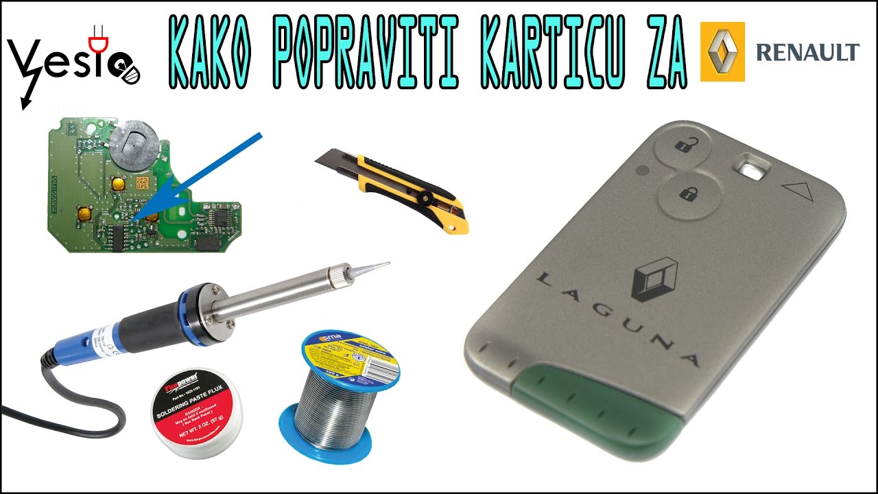 Kako popraviti karticu za otkljucavanje auta ( Renault )