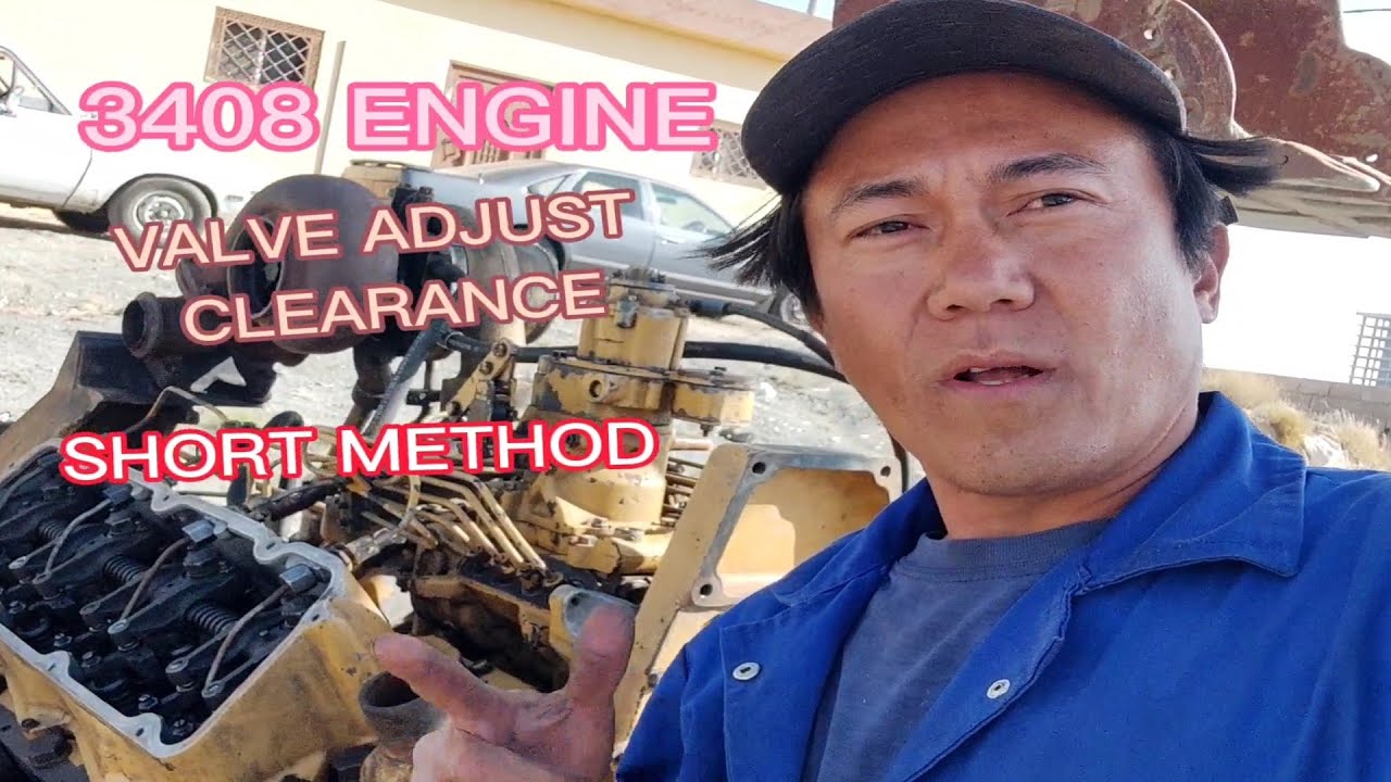 3408 ENGINE. VALVE ADJUST. SHORT METHOD.