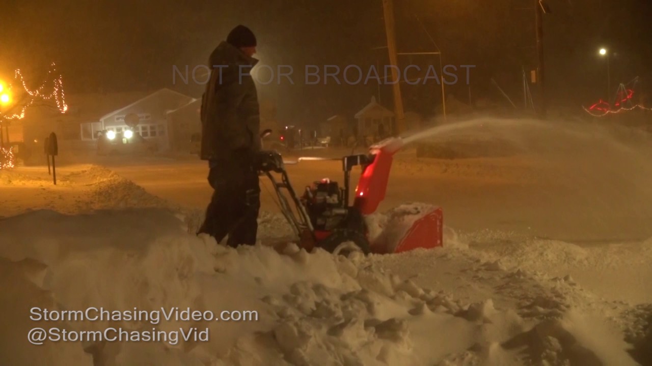 Plymouth, MA Evening Blizzard Conditions - 1/7/2017
